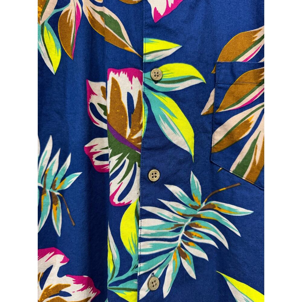 Seaspice Resort Wear Hawaiian Shirt XL Blue Tropical Floral 100% Cotton - Picture 3 of 6